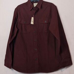 Redhead Dark Red Long Sleeve Button Up Shirt size Medium